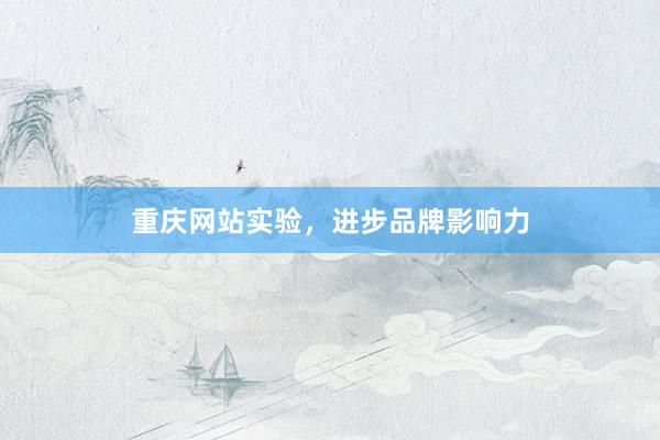 重庆网站实验，进步品牌影响力